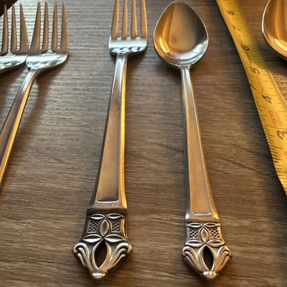 EKCO Eterna Padua Stainless Steel Flatware Forks Knives Spoons Lot Of 10 Japan - Picture 6 of 13